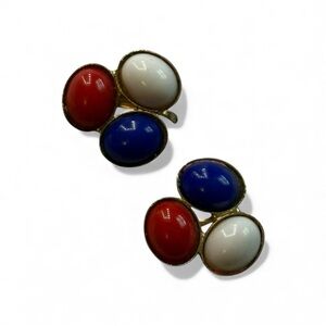 vintage 60s/70s costume jewelry clip on earrings